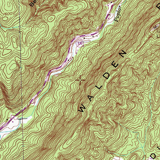 Topographic Map of District 12 (historical), TN