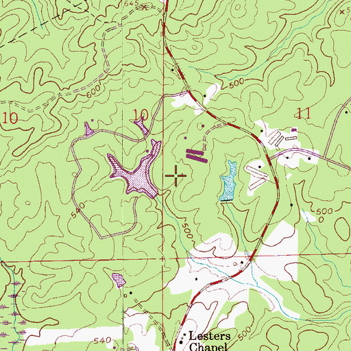 Topographic Map of Purdy Lake Dam, AL