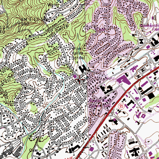Topographic Map of New York Avenue Church of Christ, TN
