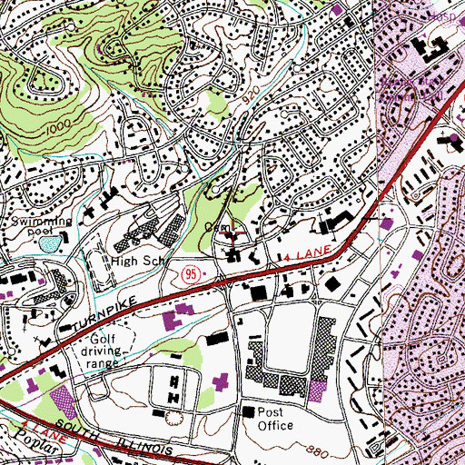 Topographic Map of Saint Stephens Episcopal Church, TN