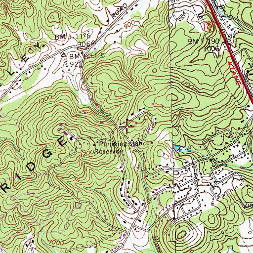 Topographic Map of District 4 (historical), TN