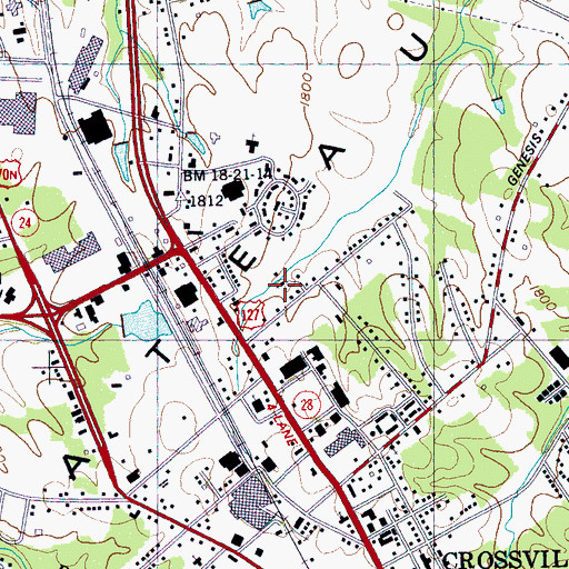 Topographic Map of Dooley Street Missionary Baptist Church, TN