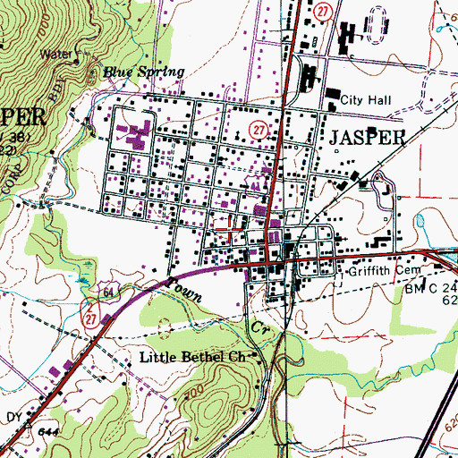 Topographic Map of Little White Church (historical), TN