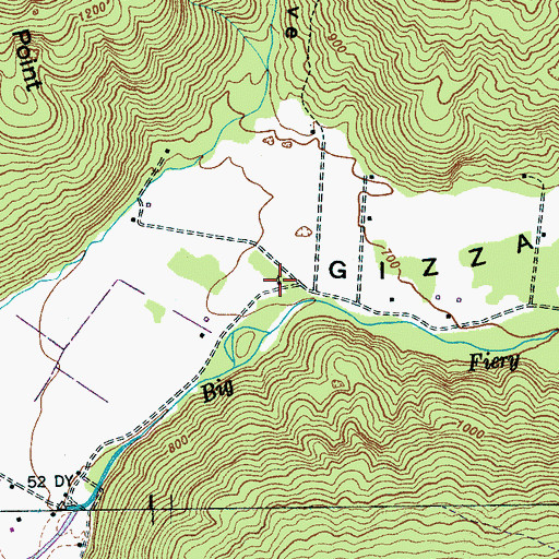 Topographic Map of Pineset Baptist Church, TN