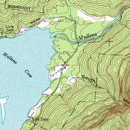 Topographic Map of Shake Rag, TN