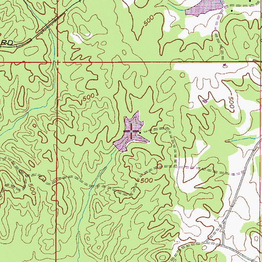 Topographic Map of Harpersville Lake Number 1, AL