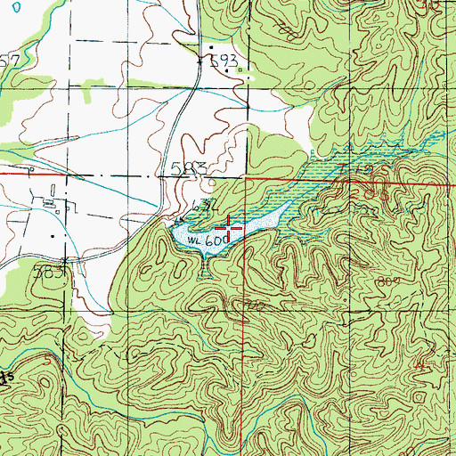 Topographic Map of Kellys Lake, AL