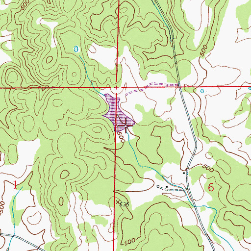 Topographic Map of Jones Dam, AL