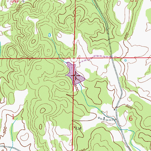 Topographic Map of Jones Lake, AL