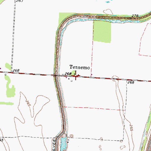 Topographic Map of Tennemo, TN
