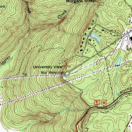 Topographic Map of University View, TN