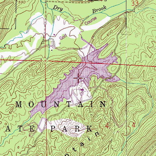 Topographic Map of Double Oak Lake, AL