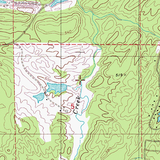 Topographic Map of Black Diamond Lake Dam, AL