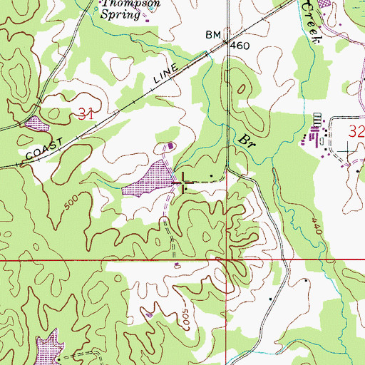 Topographic Map of Harpersville Lake Dam Number 2, AL