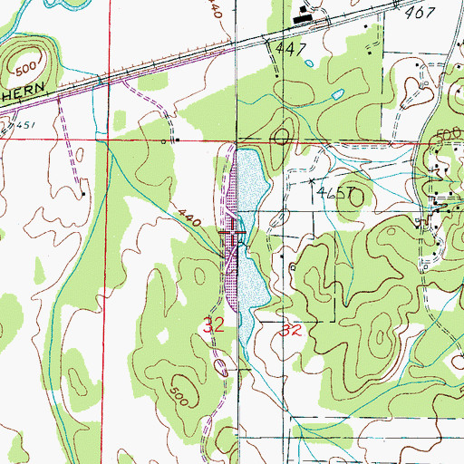 Topographic Map of Killough Lake, AL