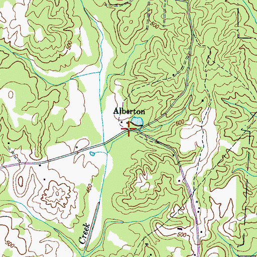 Topographic Map of Alberton, TN