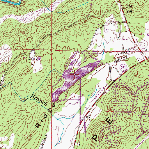 Topographic Map of Indian Estates Lake, AL