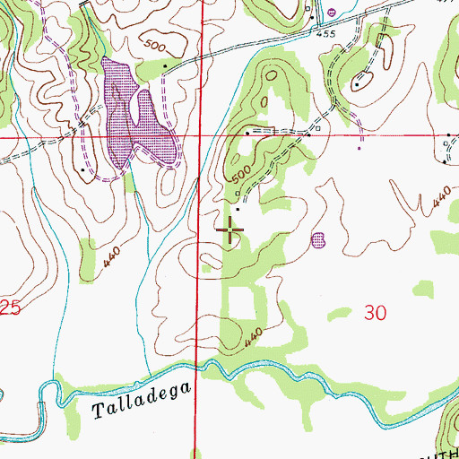 Topographic Map of Lake Donahoo, AL