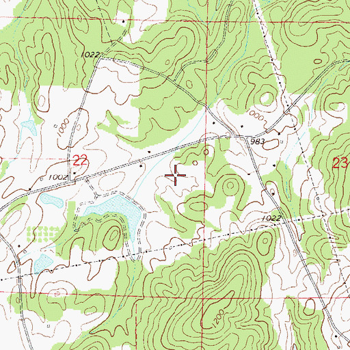 Topographic Map of Lineville Club Lake, AL