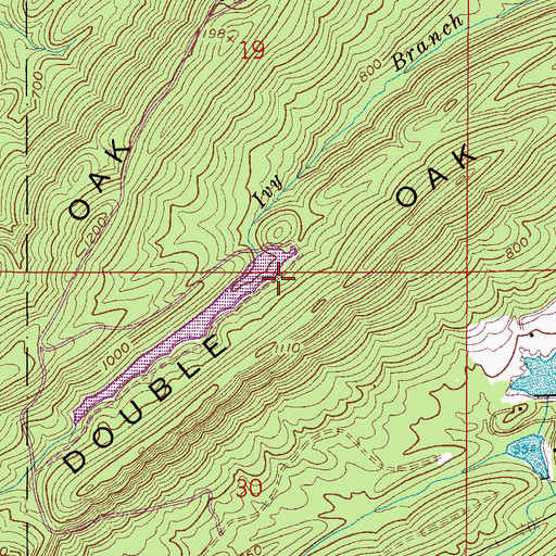 Topographic Map of Double Oak Mountain Lake Dam, AL