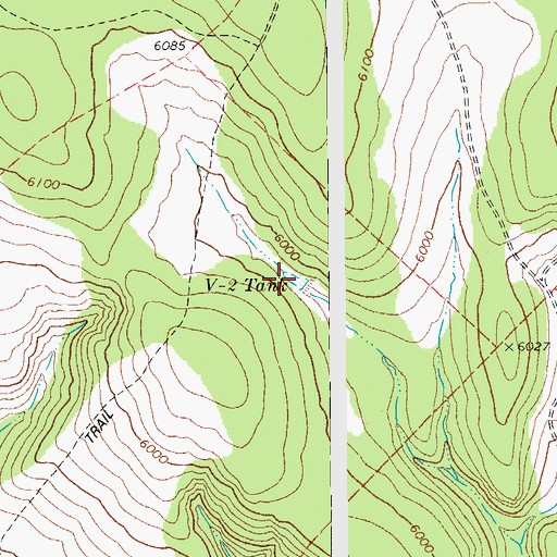 Topographic Map of V-two Tank, AZ