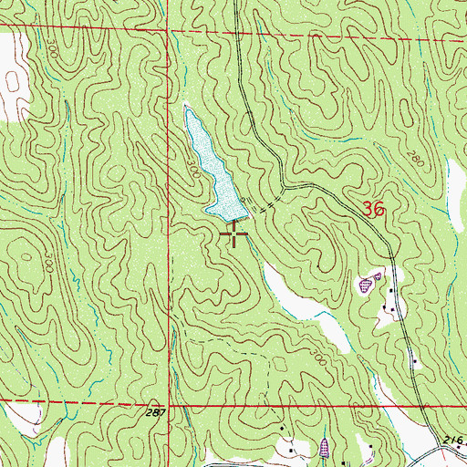 Topographic Map of Shepherd Dam, AL