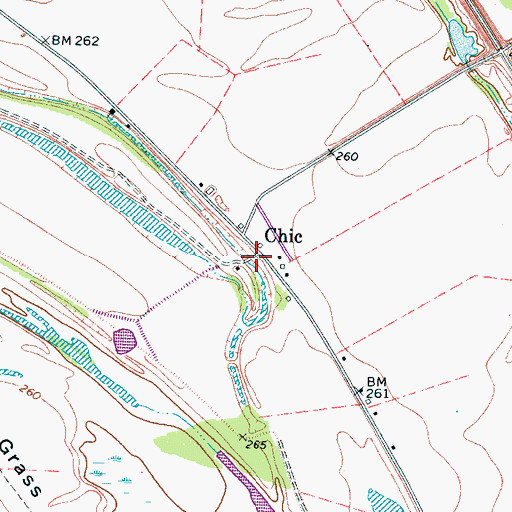 Topographic Map of Chic, TN
