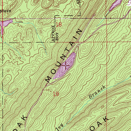 Topographic Map of Catfish Lake, AL