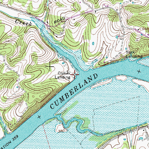 Topographic Map of Collier Landing, TN