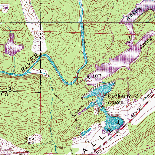 Topographic Map of Tulleys Real Estate Lake Dam, AL