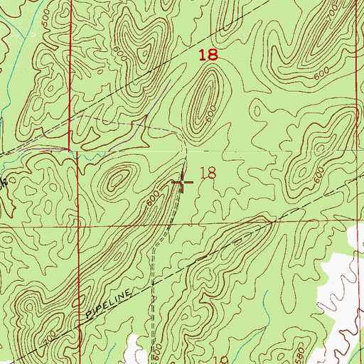 Topographic Map of Deerwood Lake Dam, AL