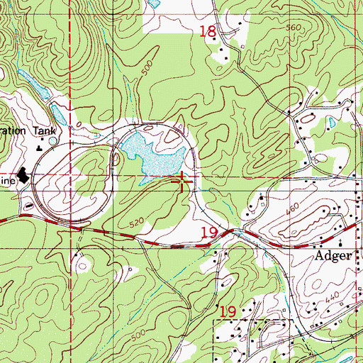 Topographic Map of Blue Creek Mine Number 3-Impoundment Number 1 Dam, AL