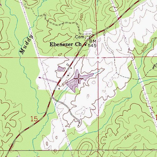 Topographic Map of Shelton Lake, AL