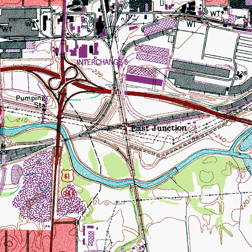 Topographic Map of East Junction, TN
