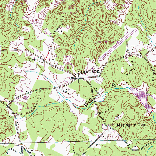 Topographic Map of Epperson, TN