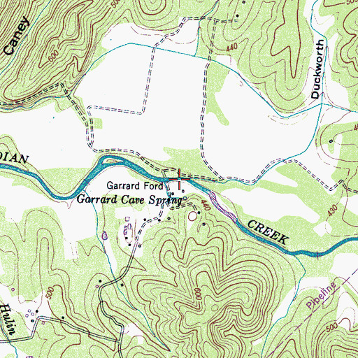 Topographic Map of Garrard Ford, TN