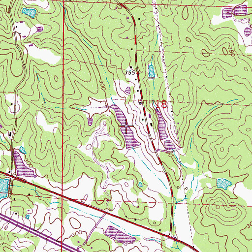 Topographic Map of William Latham Lake, AL