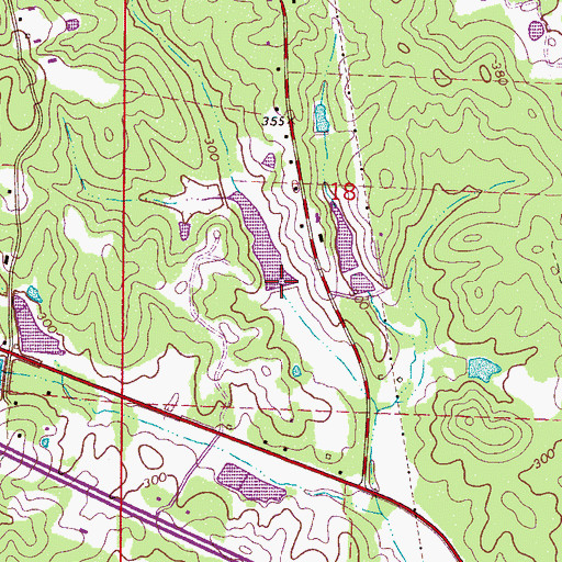 Topographic Map of William Latham Dam, AL