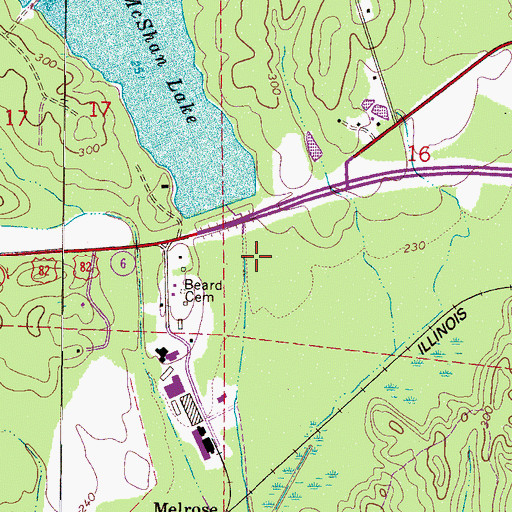 Topographic Map of John McShan Number 1 Dam, AL