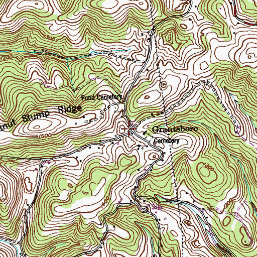 Topographic Map of Grantsboro, TN
