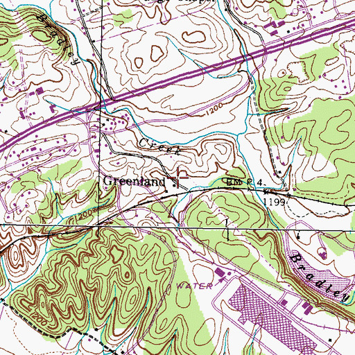 Topographic Map of Greenland, TN
