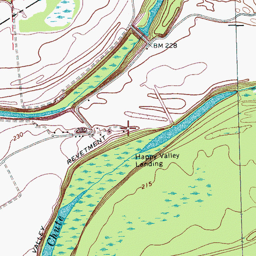 Topographic Map of Happy Valley Landing, TN