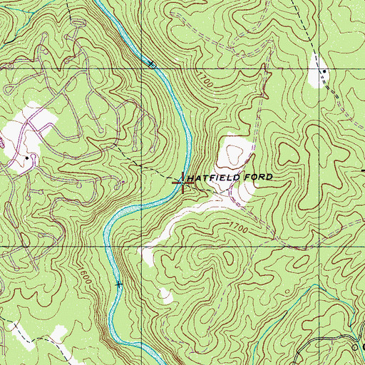 Topographic Map of Hatfield Ford, TN