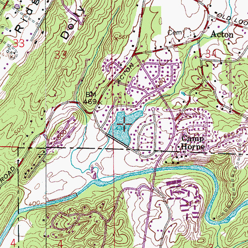 Topographic Map of Altadena Lake, AL