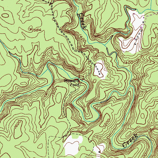 Topographic Map of Howard Ford, TN