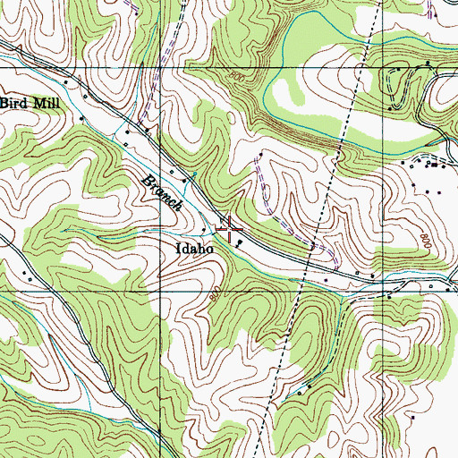 Topographic Map of Idaho, TN