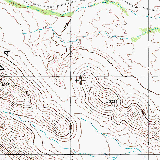 Topographic Map of Vaiva Hills, AZ