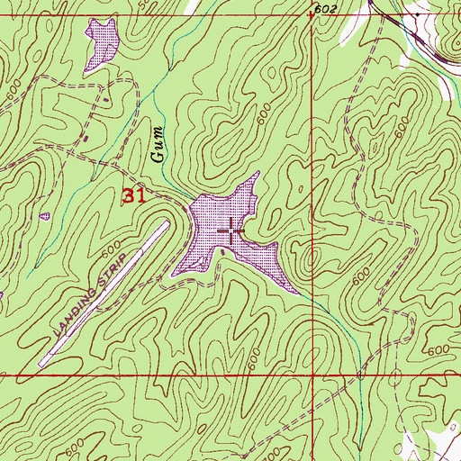 Topographic Map of Lake Dewitt, AL