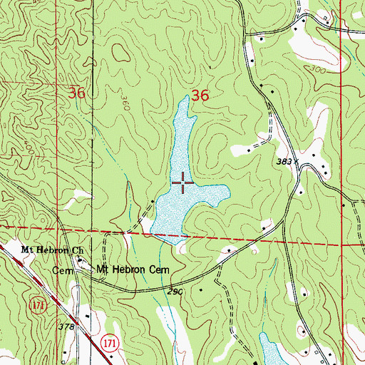 Topographic Map of Pine Lake, AL