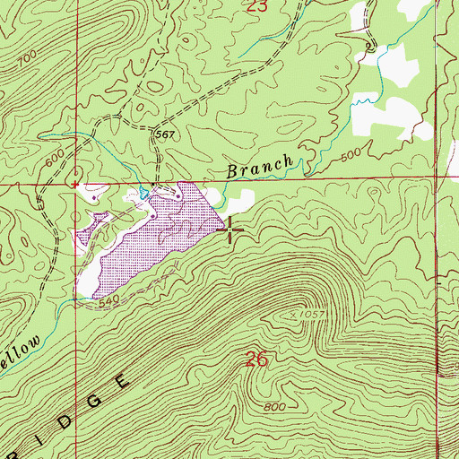 Topographic Map of Saunders Lake Dam, AL